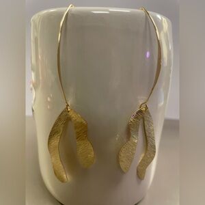 Handcrafted Copper and Brass V Earrings